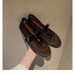 Lehmanahast versioon~ Ilus v&otilde;rknahast v&auml;ljal&otilde;igetega Mary Jane &uuml;hed kingad naistele pehme tallaga lamedad sandaalid kalastusv&otilde;rgu kingad ladyshoes 35