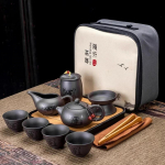 Hiina Kung Fu teekomplekt Liivakeraamiline teekannu komplekt Travel Kong Fu teekomplekt Gift portselanist lilla liivapoti infuser keraamiline teekomplekt
