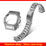 DW5600 Titaanisulamustriga korpus Modifikatsioonikomplekt G-SHOCK Casio DW-5600 GWM5610 GMW-B5000 jaoks T&auml;ielikult Titaanist Metallkorpus Rihma Uuendus GMW-B5000 gray