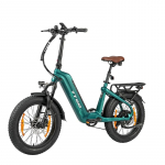 TTGO F8 City K&otilde;rgetasemeline Elektrijalgratas 48V18Ah Aku 20-tollised Paksud Rehvid 250W Mootor 25 km/h Kiirus 150KG Kandev&otilde;ime E-jalgratas Kaass&otilde;itja Istmega roheline