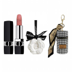DIOR Huulepulk Velvet 100 1,5g+Kameelia l&otilde;hn+Ruuduline huulepulga karp sinine