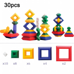 Laste ehituskomplekt p&uuml;ramiidi ehitusplokkide komplekt 3D geomeetriaga ruumim&auml;ng Montessori harivad m&auml;nguasjad lastele poiss t&uuml;druk