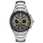 SEIKO 100 meetrit veekindel Kvarts terasest rihm 45,5 mm meeste k&auml;ekell hall sihverplaat SRWZ27 sinine