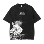 Anime JoJos Bizarre Adventure Kira Yoshikage Killer Queen Prindiga T-s&auml;rk Unisex Unisex T-s&auml;rgid Puuvillane Pestud T-s&auml;rk Harajuku T-s&auml;rk XL gray