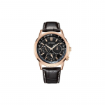 CITIZEN Eco-Drive Seeria Eco-Drive Rihm Veekindel P&auml;ikesetoitega Kvarts Nahkrihm Meeste Kell Kuldne BU2023-12E kuld