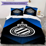 Club Brugge K V Muster Voodipesu komplekt Tekikate Padjap&uuml;&uuml;r Kodu kaunistus S&uuml;nnip&auml;eva kingitus (1 * tekikott + 2 * padjap&uuml;&uuml;ri ilma s&uuml;damikuta) 135x200cm
