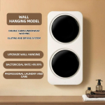Uus mini kaasaskantav pesumasin, t&auml;isautomaatne &uuml;he/kahe vanniga, integreeritud aluspesu pesumasin ja kuivati 【Twin Tub】Wall-mounted black