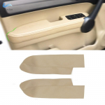 Honda CRV CR-V 2007 2008 2009 2010 2011 jaoks 2 tk Esi Auto Salongi Uksepaneeli K&auml;etoe Nahkkatte Kaitseliist Beež