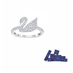Swarovski ICONIC SWAN Roodiumiga kaetud S&otilde;rmused Naistele 58-Original brand box (color random) valge