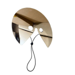 T&auml;isn&auml;oga &uuml;mmargune peegelmask Visuaalse nihestuse kandev akr&uuml;&uuml;lpeegelmask Fotograafia rekvisiit Peegeldav mask T&auml;iskasvanute kost&uuml;&uuml;mipidu beige