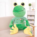 Laste pehmem&auml;nguasi konn triibuliste riietega naeratav t&auml;idisloom m&auml;nguasi kingitus loomad 60cm