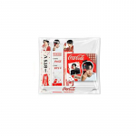 V (BTS), CocaCola &ndash; 4 t&uuml;&uuml;pi fotopostkaart, akordionraamat, kirjatarvete komplekt, k&auml;epuhuja Stationery Set