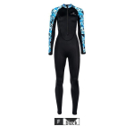 DIVE&SAIL Naiste t&auml;ispikk kiiresti kuivav m&auml;rg&uuml;likond Lycra pikkade varrukatega P&auml;ikese- ja meduusikaitseks surfamiseks ja snorgeldamiseks Double Extra Large must