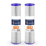 2 tk veefiltri kassetti ECP5-20BB, SPC-45-2005 W5CPHD,CP5-BB jaoks, 20-tolline volditud veisadestrite filter kogu majale 5 mikronit white