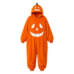 Halloweeni K&otilde;rvitsa &Uuml;hesosaline Pidžaama T&auml;iskasvanutele, Pl&uuml;&uuml;sist T&auml;iskasvanute Kapuutsiga Fliisist Kost&uuml;&uuml;m, &Uuml;lesuuruses L&otilde;tv Koduriietus Unisex M oranž