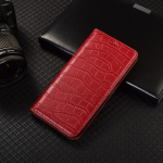 Krokodillik&otilde;hu Ehtne Nahk Klapp&uuml;mbris Samsung Galaxy A37 A57 5G Telefonikate Kaardihoidjad Kriimustuskindel A57 5G red