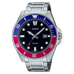Casio Duro MDV-107D-1A3 Meeste Analoog Sukeldumiskell Pepsi Punane Sinine Bezel H&otilde;bedane 200m black