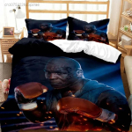 Mike Tyson poksimeister Voodipesukomplekt Poistele T&uuml;drukutele &Uuml;heinimese/Kuninganna Suurus Tekikott Padjap&uuml;&uuml;r Voodi Lapsed T&auml;iskasvanud Kodutekstiil EU Single 135*200cm/53x79in 3pcs