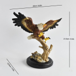 Vaikne kotkas kuju kodu kaunistus ornament, realistlik kotka skulptuur laua kaunistus k&auml;sit&ouml;&ouml; 5 black