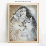 Kristallteemantmaalimine Loomade pildid kividest Ristpistekomplektid Teemanttikandid 20X30