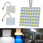 48 SMD sinine, valge, merevaigukollane paneel led auto T10 BA9S Festoon Dome sisevalgusti w5w c5w t4w pirnid auto valgusallika parkimine valge