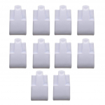 10 tk Mini Finger Ring Displei statiiv S&auml;ilitus&uuml;mbrise poe ehtesalv as described valge