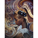 5D isetegemise teemantmaal t&auml;ispuur-portree teemanttikandid India naine kivist ristpistes 20X30CM