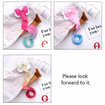 Laste v&auml;rviline vibuparukas juukseklamber Beebit&uuml;druku pardik&otilde;lar peakate narmasklambriga juukseaksessuaarid A