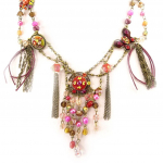 Les Tr&eacute;sors De Lily [C8519] &ndash; disaineri choker 'Les Romantiques' punane punane