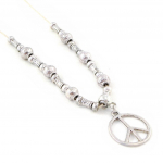 Les Tr&eacute;sors De Lily [F1754] - Collier Cr&eacute;ateur 'Kilimanjaro' Argent&eacute; Beige h&otilde;be