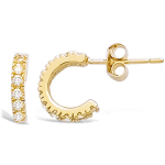 Les Tr&eacute;sors De Lily [K7177] - kullatud k&otilde;rvar&otilde;ngad 'D&eacute;esse' valgest kullast - 12x2 mm kuld