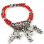 Les Tr&eacute;sors De Lily [K7281] - Bracelet 'Min&eacute;ralia' agate rouge punane