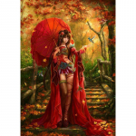 Teemantmaal  Cartoon Girl  ristpistes foto Teemanttikandid &uuml;mmargune puur Kodukaunistus 20X30CM