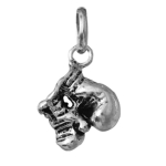 Les Tr&eacute;sors De Lily [N2915] - Pendentif Argent 'Boxe' argent&eacute; (rhodi&eacute;)- 10x10 mm h&otilde;be