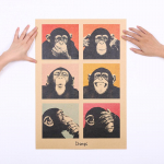 Vintage plakat Gorilla kaunistus baarilett J&otilde;upaberist plakatid Filmiplakati seinakleebised 51*35.5cm