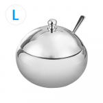 Roostevabast terasest maitsestamispotid soolakast suhkrusoola maitseainete Caddy konteineri hoidik lusikakaanega 750ml h&otilde;be