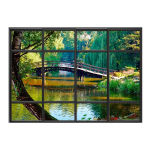 Les Tr&eacute;sors De Lily [Q8015] - Trompe l'oeil klaasist seinakleebis  Japanese Garden  roheline pruun - 50x70 cm roheline