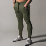 Mehed Jogger P&uuml;ksid J&otilde;usaal Fitness Puuvillased dressip&uuml;ksid Jooksmine Sport Treening Kitsad p&uuml;ksid Spordip&uuml;ksid M armee roheline v&auml;rv