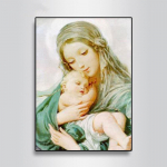 Emaarmastus Laps Religioosne 5D Teemantmaal Neitsi Maarja Lastele Kristlik Teemanttikandid 20X30CM