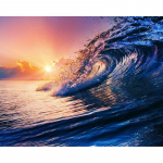 5d isetehtud teemanttikandid merelained teemantmaaling maastik Ristpistes kivikivist elutoa kaunistus 20X30CM