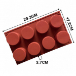 1tk 8 auguga &uuml;mmarguse tassikujuline vahukoogivorm 3D silikoonist k&auml;sit&ouml;&ouml;na valmistatud koogivormid tarretispudingi k&uuml;psise seebivormid k&uuml;psetust&ouml;&ouml;riistad