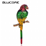 Blucome Retro Animal Linnu kujuga prossid V&auml;rvilised emailisulamist Ehted Naiste Sall M&uuml;ts Kott Taskumantel Parimad aksessuaarid Pin Kingitus mitmev&auml;rviline