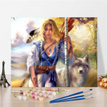 Kunst DIY maalimine numbrite j&auml;rgi Teemantmaal Numbrite maalimine Digitaalne &otilde;limaal Hobid &Otilde;limaal Kodukaunistus 40x50cm no frame