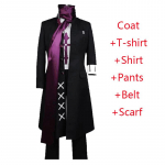 Anime Danganronpa 2 Gundham Tanaka Cosplay Kost&uuml;&uuml;mid Mantel P&uuml;ksid Sarf Vormiriietus 6 tk T&auml;iskomplekt meestele Halloween S