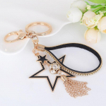 Tutt ripatsiga v&otilde;tmehoidja hoidik Rhinestone Crystal Star v&otilde;tmehoidja auto v&otilde;tmehoidja naiste kott ripats amuletid nipsasjadega kingitused 16cm must