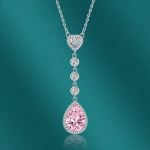 SACE GEMS naiste kaelakee ripats vasesulamist tsirkoonist moekingitus roosa