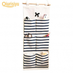 6/8 taskut Puuvillane linane riie seinale riputuskott Korraldaja hoiukott Kodutarbed 6 Pockets sinine