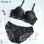 DKGEA valge seksikas aluspesukomplekt, suures suuruses D Cup naiste pitsrinnahoidja Push Up 70A must