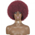 MISSQUEEN Kinky Curly Short Afro Parukad Must naturaalne s&uuml;nteetiline parukas naistele Kuumakindlast kiust afroameerika parukas China