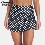 Naiste k&otilde;rge v&ouml;&ouml;kohaga poolitatud ujumisseelik, sportlik, n&ouml;&ouml;riga seelikuga ujumisosas koos sisseehitatud ujumisp&uuml;kstega ujumisriided L